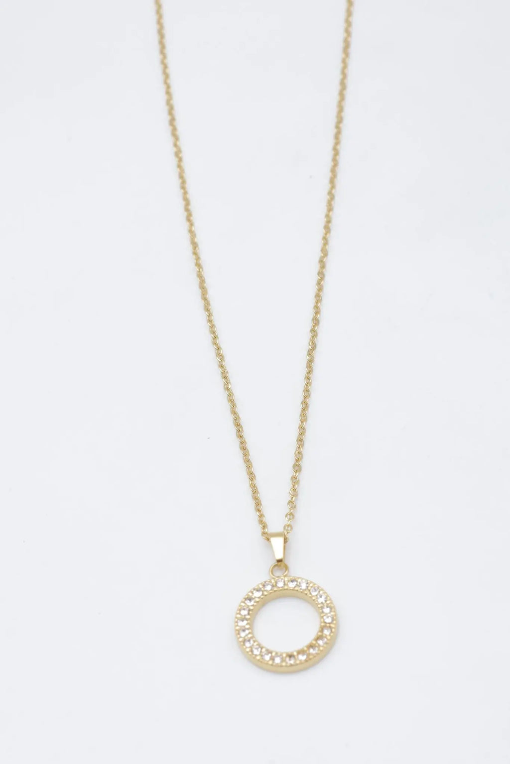 Collier Pendentif Cercle Doré Bijouinox