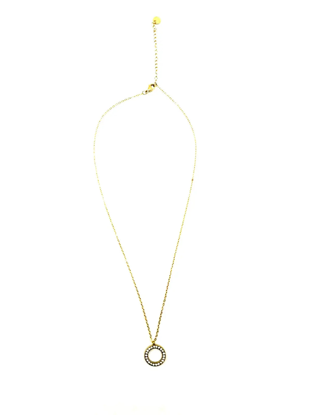 Collier Pendentif Cercle Doré Bijouinox