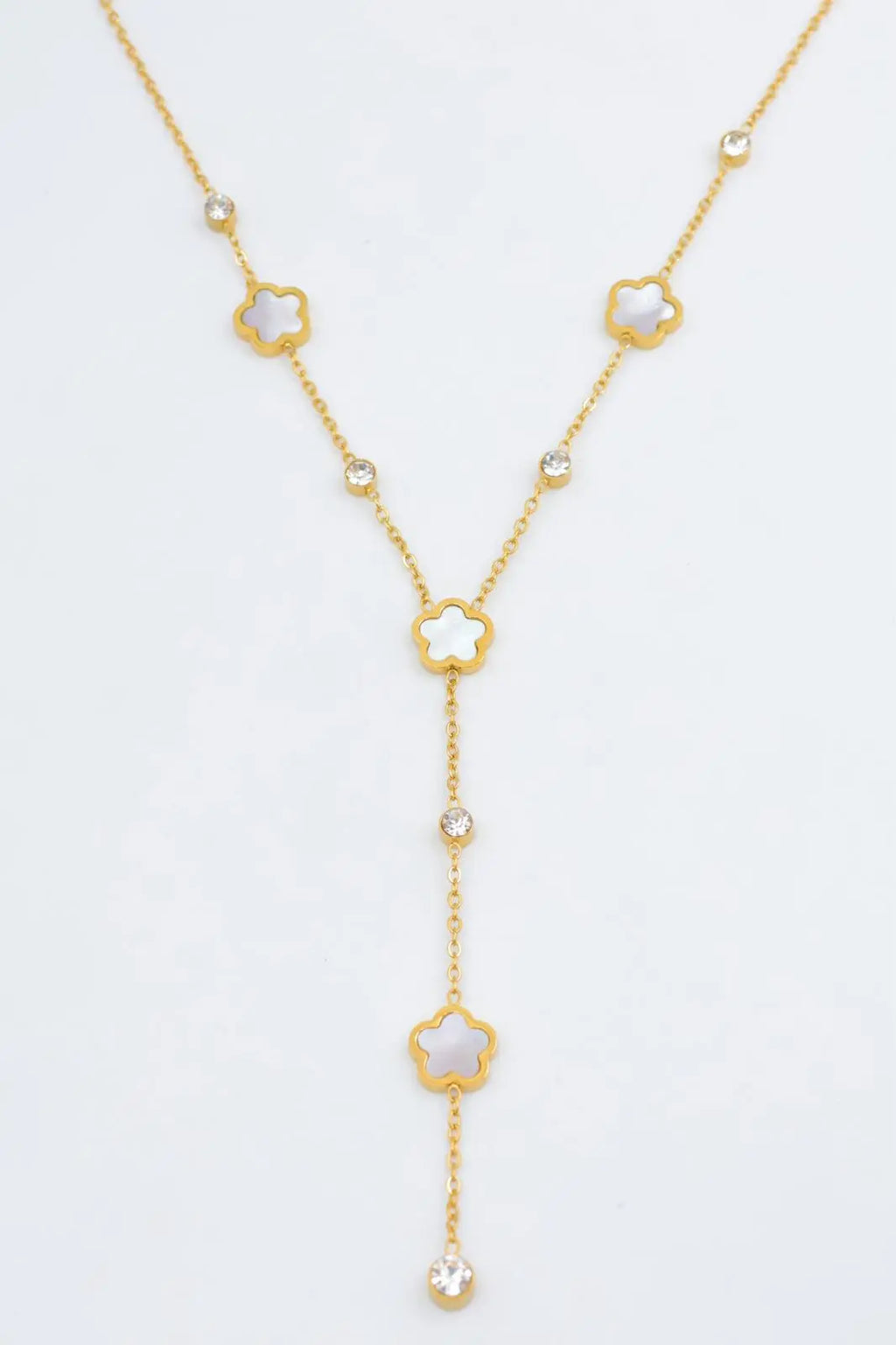Collier trèfle blanc Bijouinox