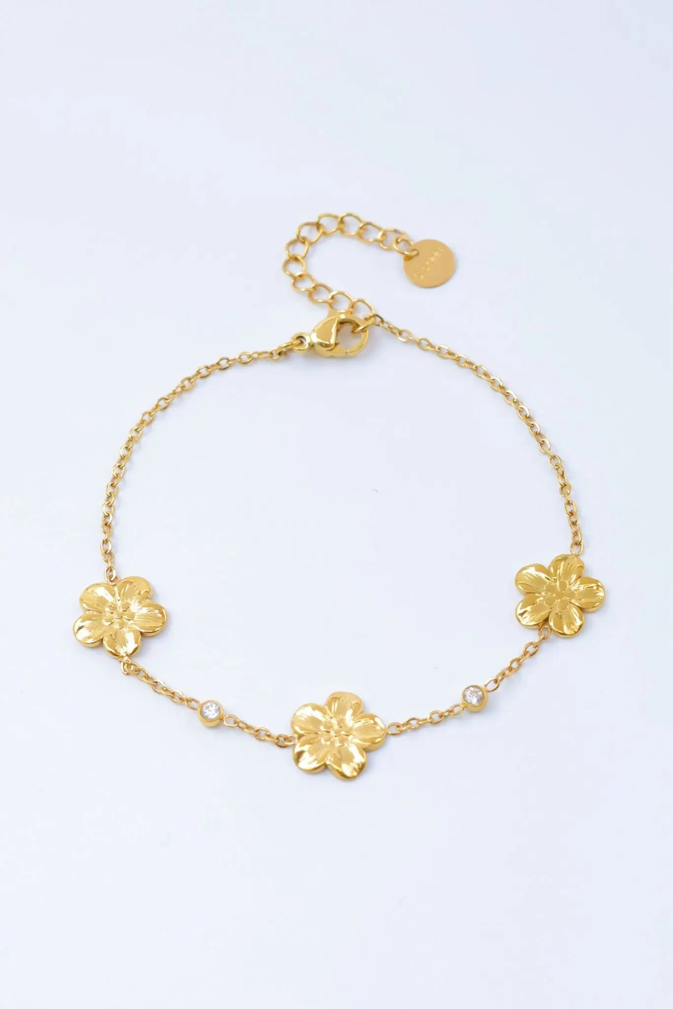 Bracelet en Acier Inoxydable Trèfle Doré Bijouinox