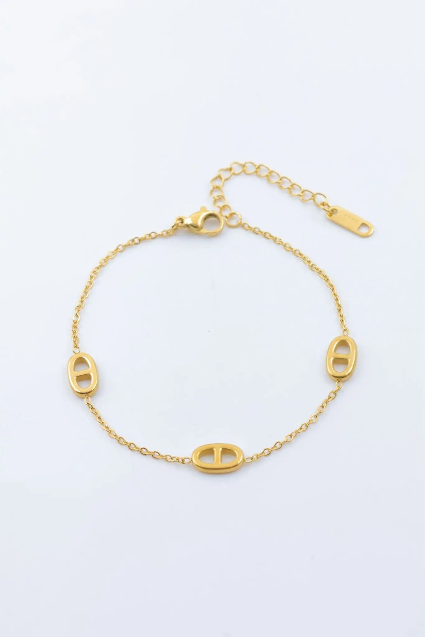 Bracelet en Acier Inoxydable Doré Maillons Bijouinox