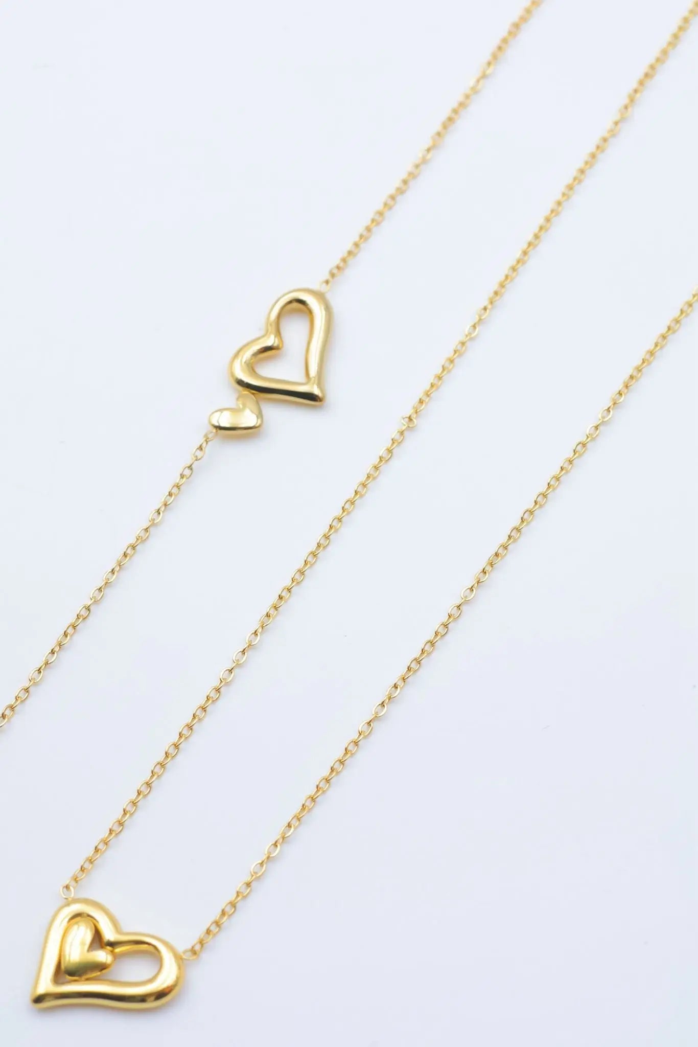 Parure en Acier Inoxydable Duo Cœur Bijouinox