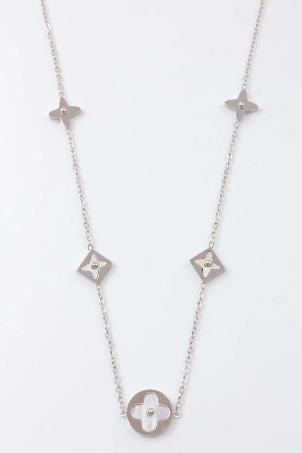 Collier en Acier Inoxydable Fleur  Doré & Argenté Bijouinox