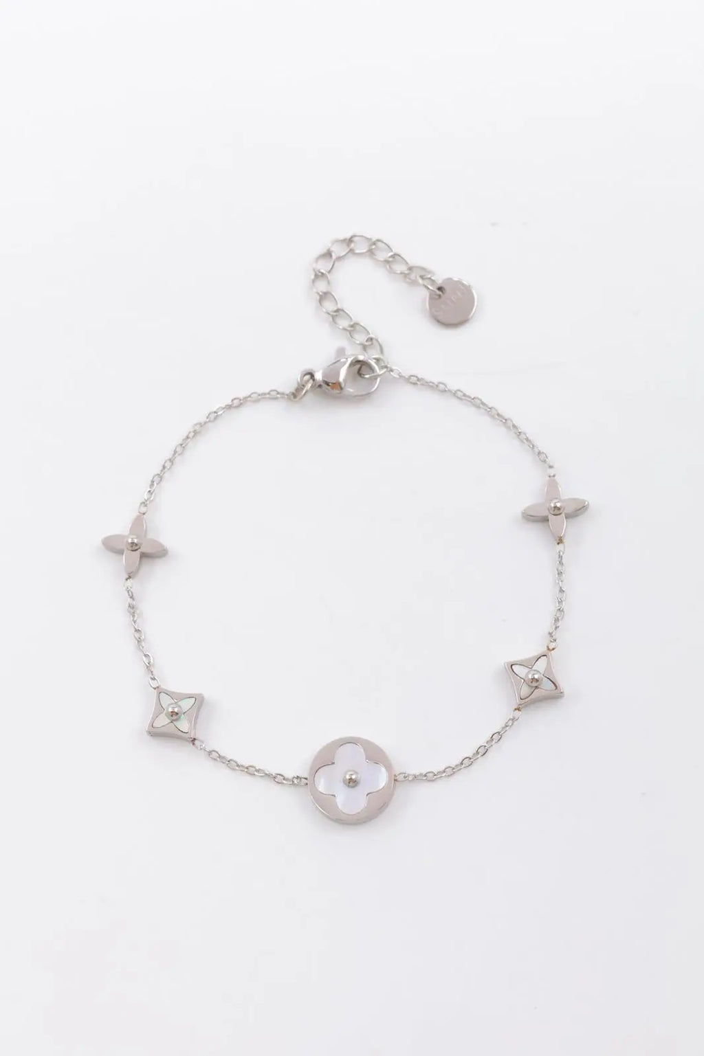 Bracelet  en Acier Inoxydable Doré & Argenté Fleur Bijouinox