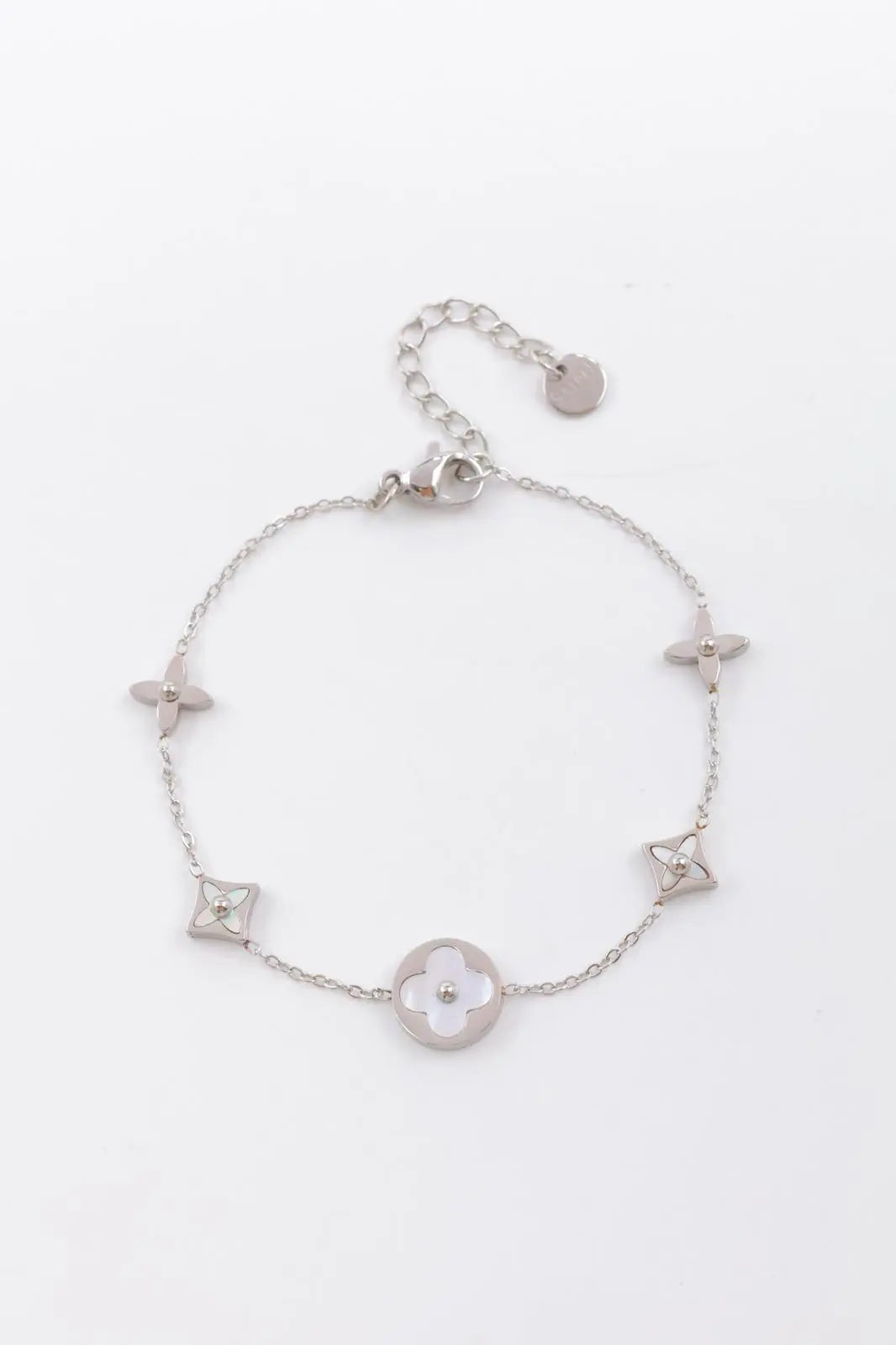 Bracelet  en Acier Inoxydable Doré & Argenté Fleur Bijouinox