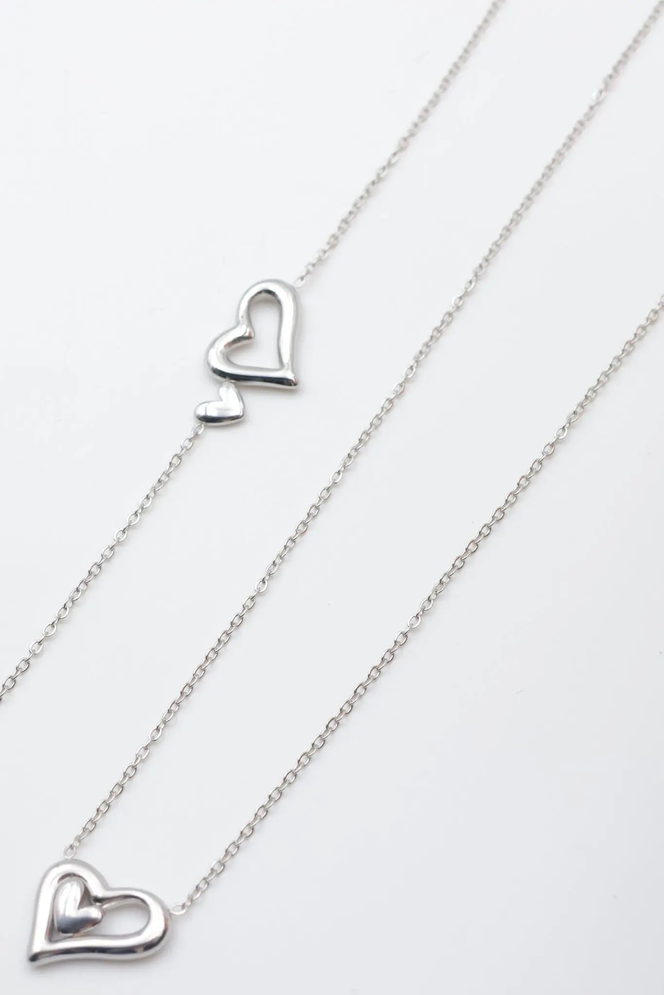 Parure en Acier Inoxydable Duo Cœur Bijouinox