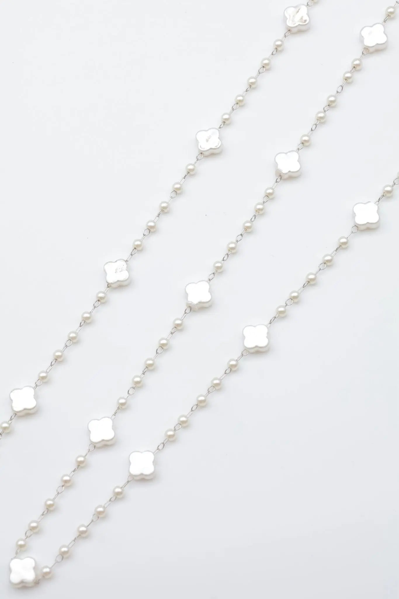 Parure en Acier Inoxydable Trèfle Perlé – Bijouinox